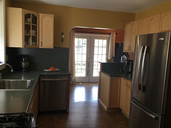 Kitchen with French doors