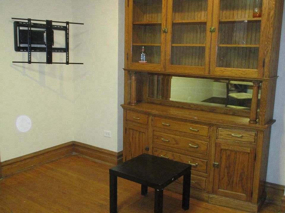 Antique Built in Hutch in Living Room with TV mounting Brack