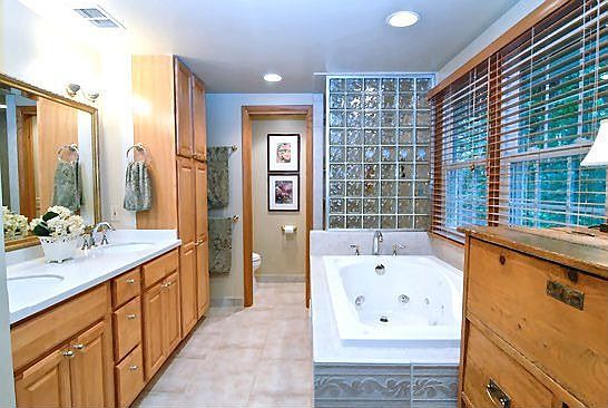 Spa-like master bathroom.