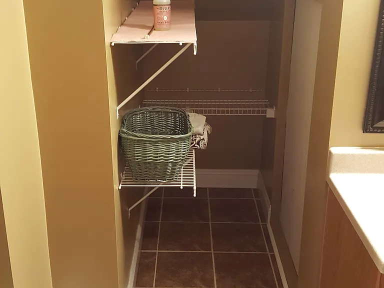 master bath closet. Curtain available to hide it
