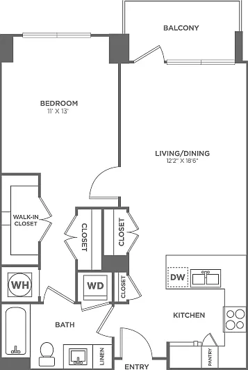 One Bedroom One Bath (745 SF) One Bedroom One Bath (745 SF)