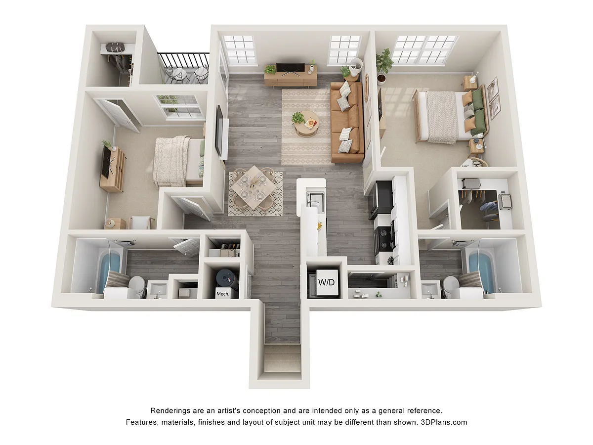 Floor plan The Water Hyacinth Upper with Attached Garage