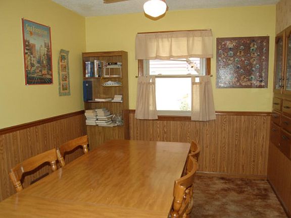 Dining room with built in hutch