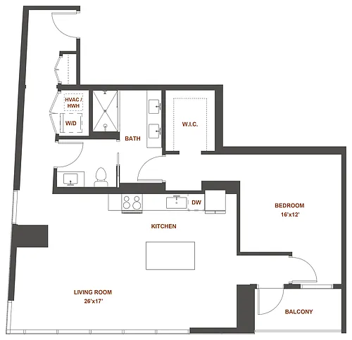 Floor plan 1-H