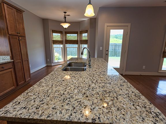 Large granite island