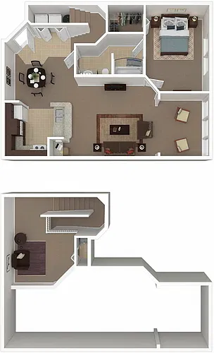 Floor plan A4 Windmill with Solarium - One Bedroom, One Bathr
