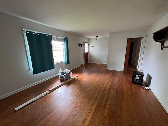 Living room with entry closet