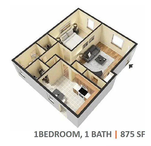 Floor plan 1 BEDROOM