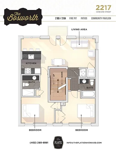 Floor plan Bosworth - 2 Bed