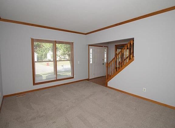 Living room to the right of the foyer