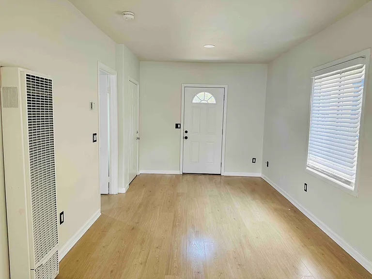 Living room with new floor