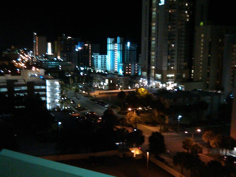 Night view from balcony