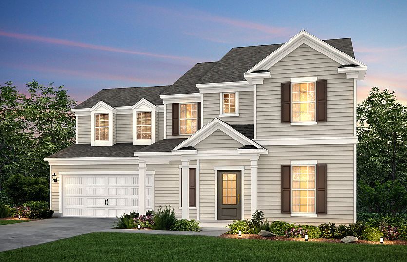 Waterstone, a two story home w covered front porch with Home Exterior 2