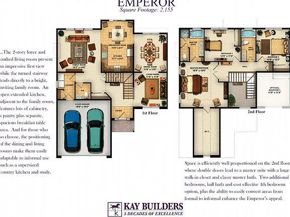 Emperor Twin Villa Floorplan Rendering