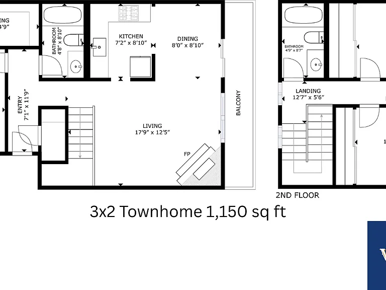 3x2 Townhome l 1,150 sq ft l Valencia 3x2 Townhome l 1,150 sq ft l Valencia