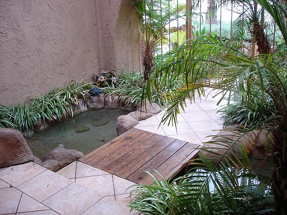gated courtyard (Dry fountain now)