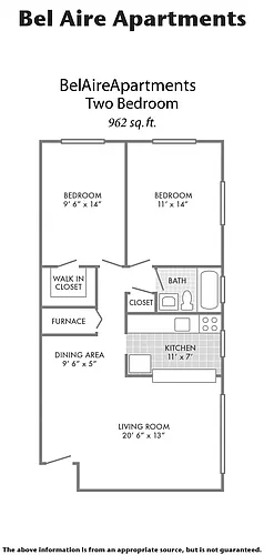 Floor plan 2 Bedroom_1 Bath