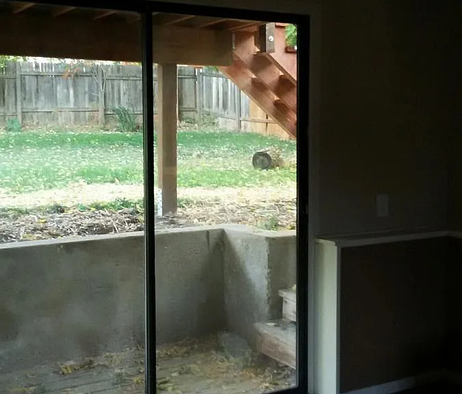 Covered patio off of master bedroom