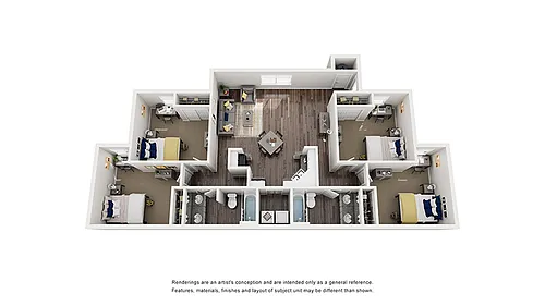 Floor plan Cypress Furnished with Den