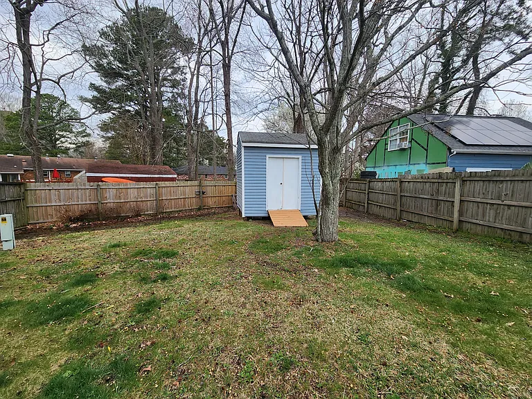 Large yard and storage shed