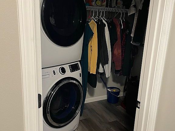 laundry in master closet