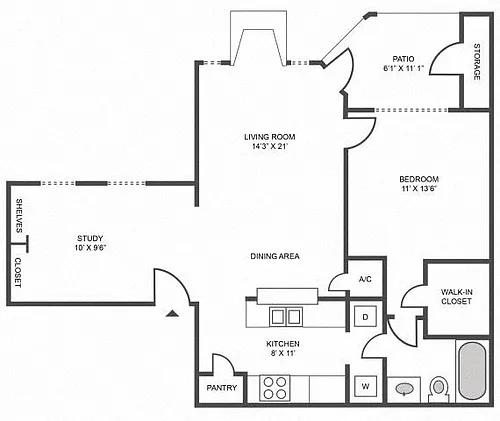 Floor plan 1E Renovation 2