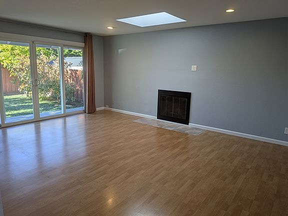Living room with fireplace