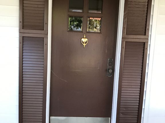 Huge front door. Solid wood.