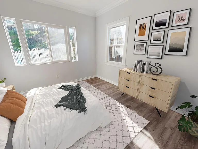 Bedroom 2. This image shows a virtually furnished space. Bedrooms come unfurnished.