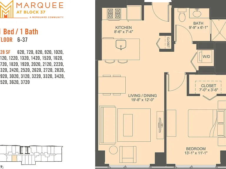1 Bedroom x 20 1 Bedroom x 20