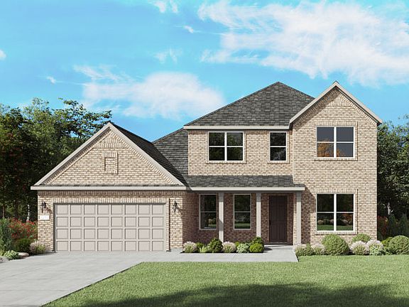 The Lindale, a two-story new home design shown with home exterior LS 201