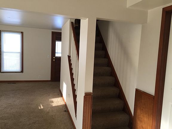 Living room with staircase view