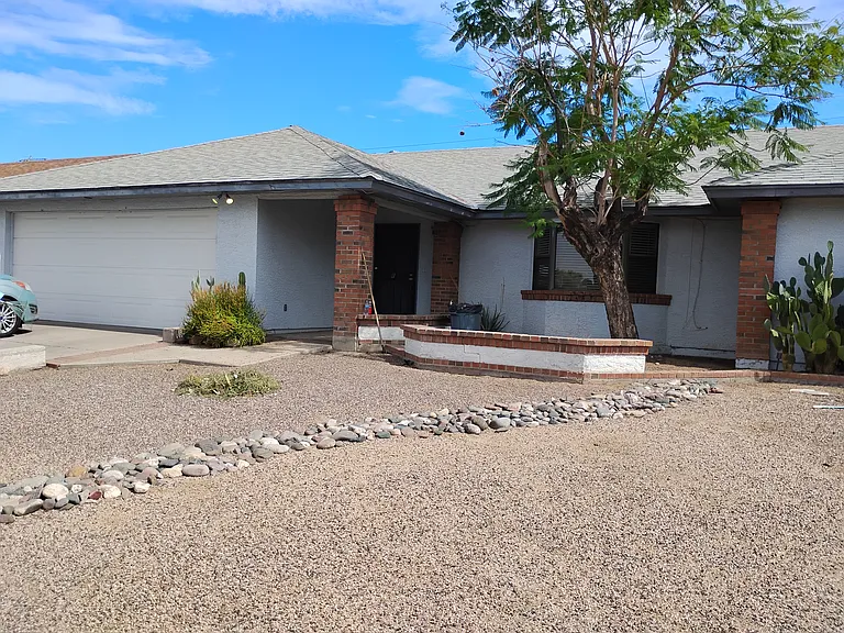 Front view of the house