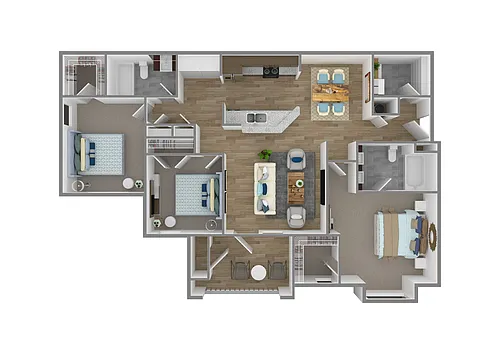 Floor plan C1 Ashford - 3 Bedroom, 2 Bathroom
