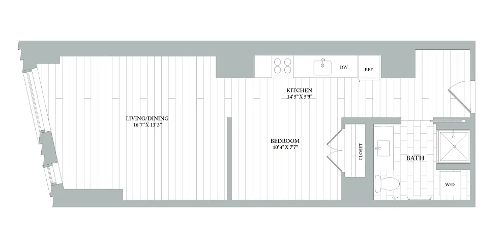 Floor plan S5 | Studio | 1 Bath