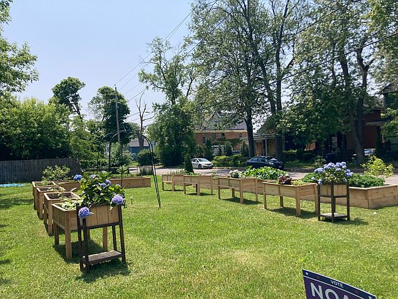 Corner lot - Green Acres Community Garden. This is the lot to the right of the house.