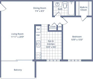 Bel Air - 1b 1b 693sqft A2 Bel Air - 1b 1b 693sqft A2