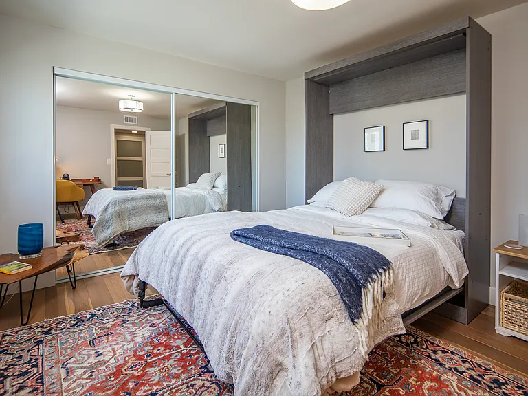 Bedroom with queen murphy bed