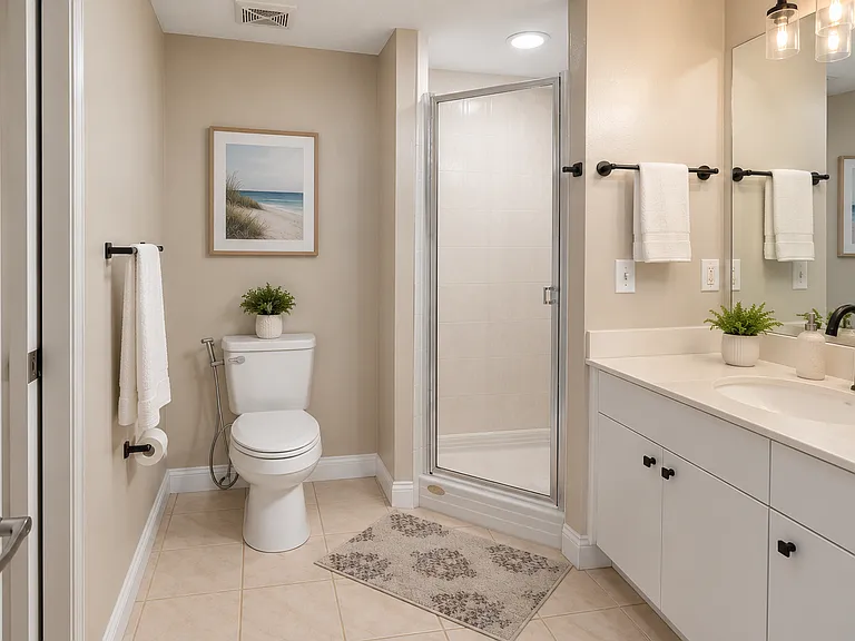Second bedroom with on private bath