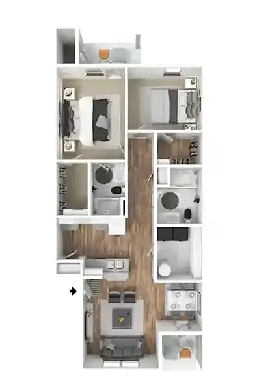 Floor plan Two Bedroom