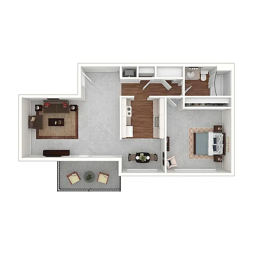 Floor plan 1x1C