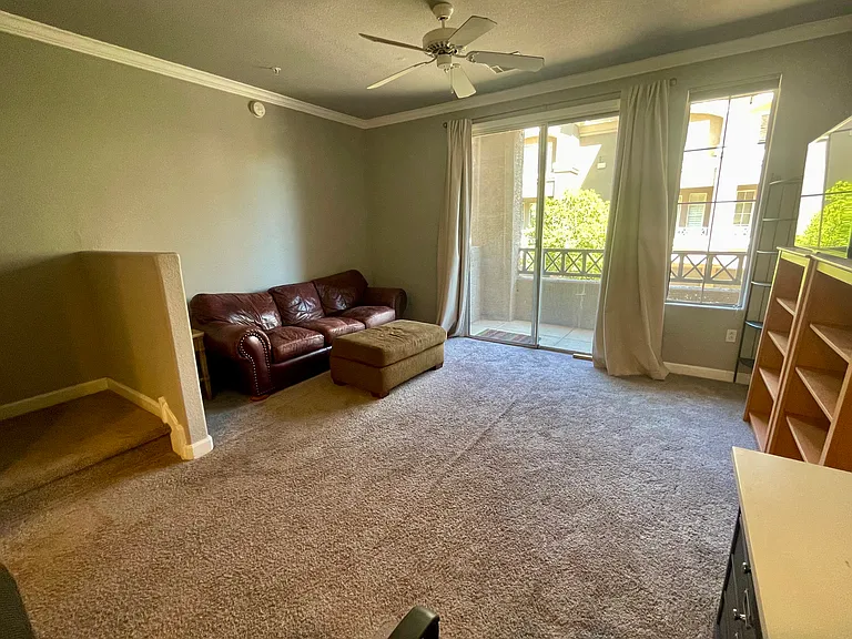 Main floor living area and view of porch (2nd floor)