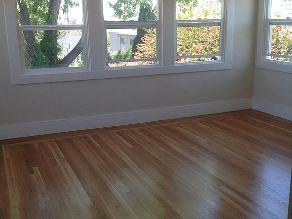 Bedroom overlooking backyard 