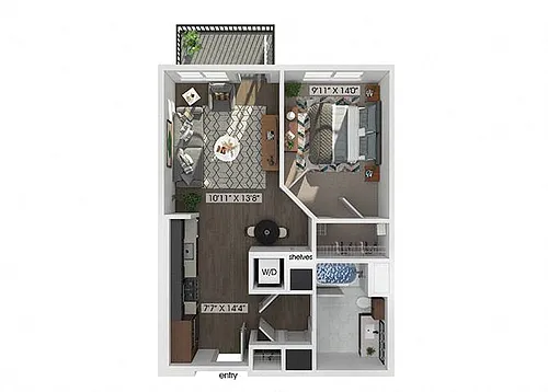 Floor plan A02V