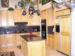 Maple Euro kitchen with G.E. high end built-in appliances