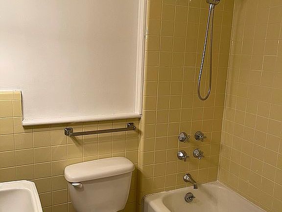 full bathroom off kitchen