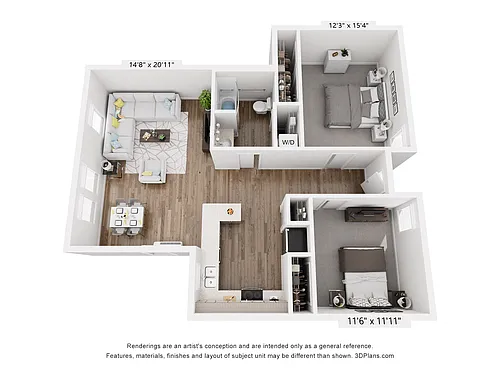 Floor plan 2X1 A
