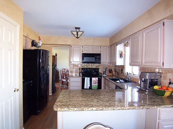 Kitchen with granite countertops