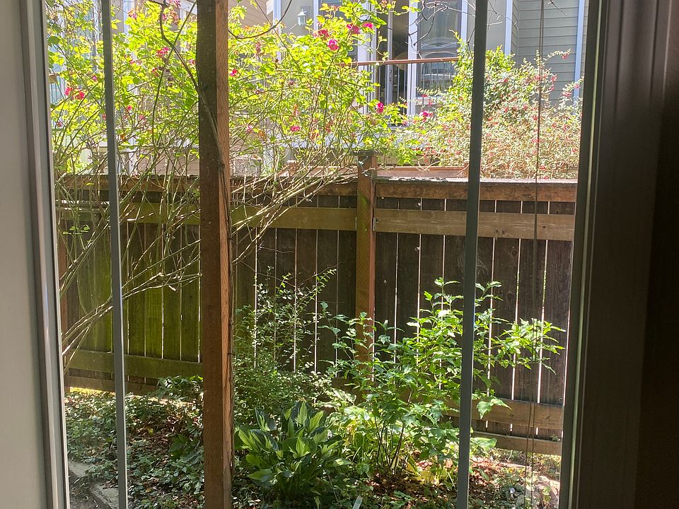 Entrance to home with view of garden
