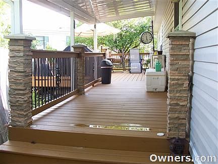 Rear entrance and deck